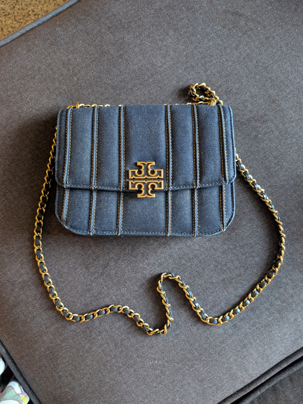 Tory Burch Denim Kira Shoulder Bag